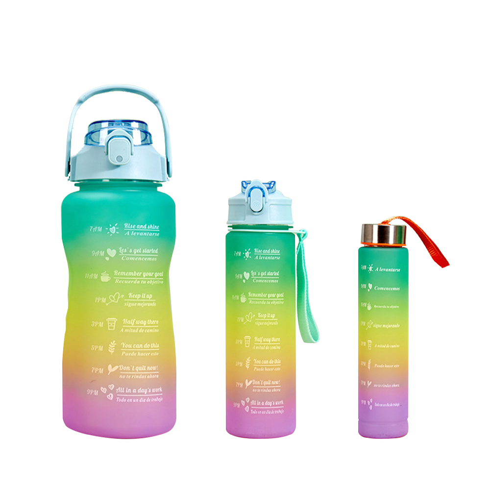 
                  
                    3pc Motivational Water Bottle Set for Sports, Gym, or Everyday - BPA Free
                  
                